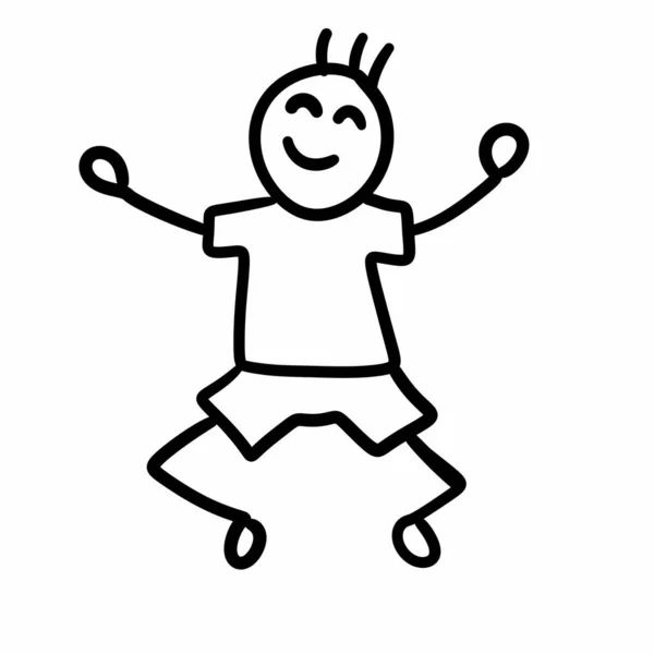 Иллюстрация Счастливого Персонажа Мультфильма — стоковое фото