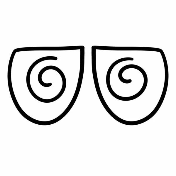Ikon Kacamata Seni Gaya Garis Luar — Stok Foto