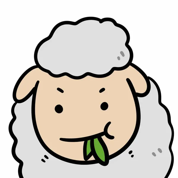 艺术漫画羊 — 图库照片