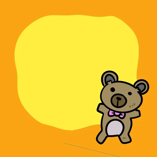 Bonito Urso Animal Cartoon Conceito Mascote Animal Pode Ser Usado — Fotografia de Stock