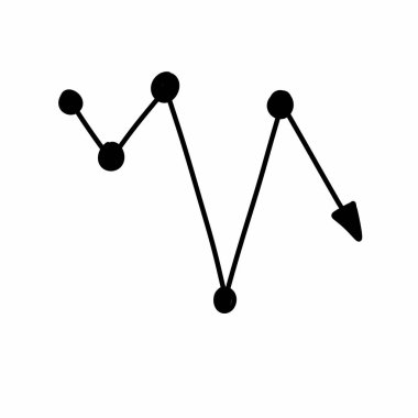 Bir okun siyah simgesinin gösterimi
