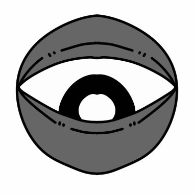 Canavar simgesi tasarımı gözü