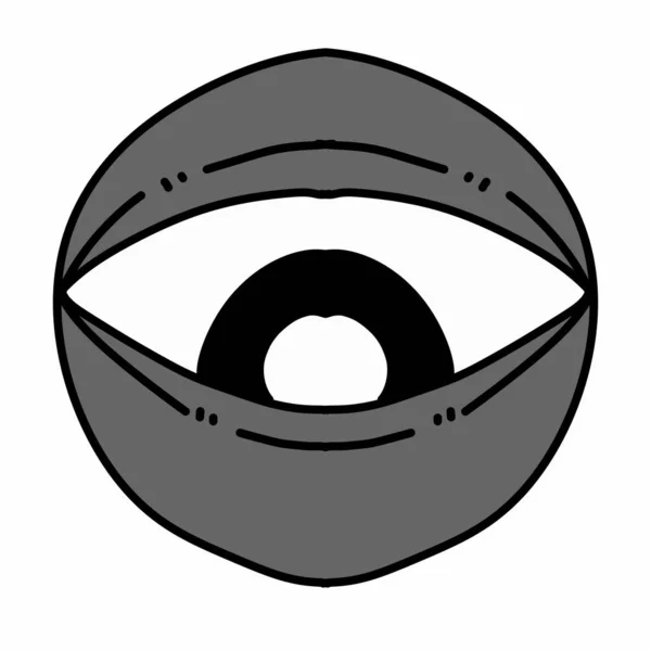 Oko Ikony Potwora Ilustracji Projektu — Zdjęcie stockowe
