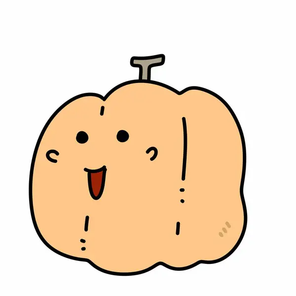 illustration of cartoon cute pumpkin