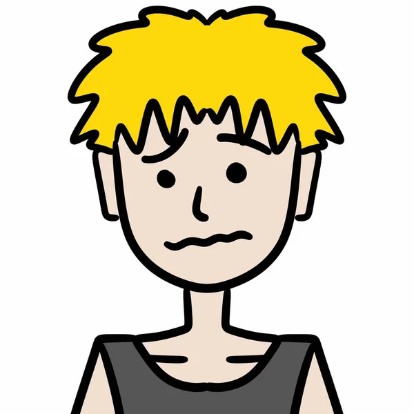 Personagem Desenho Animado Uma Pessoa Fundo Branco — Fotografia de Stock