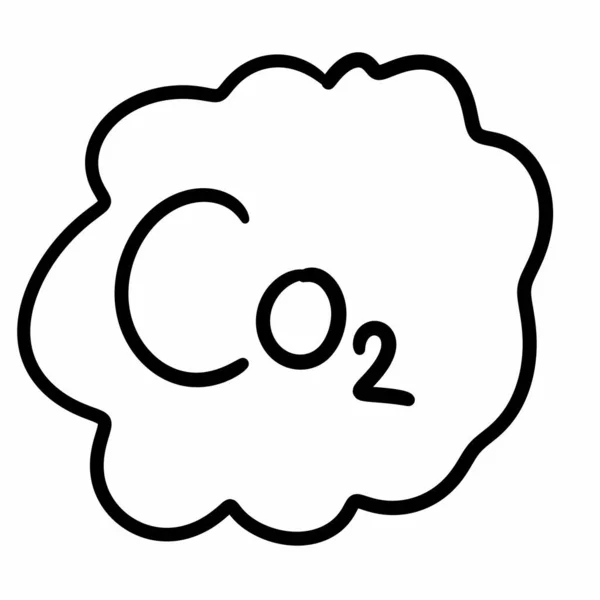 Koldioxid Ikon Kontur Illustration — Stockfoto