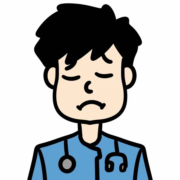ドクター漫画アイコン画像イラストデザイン — ストック写真