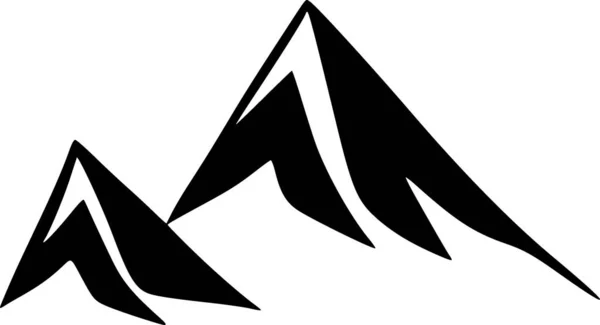 Mountain Peak Icon White Background — Stock Photo, Image