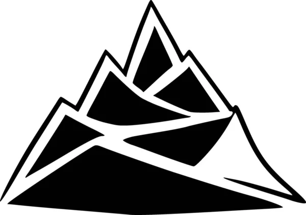 Εικονίδιο Κορυφής Βουνού Λευκό Φόντο — Φωτογραφία Αρχείου