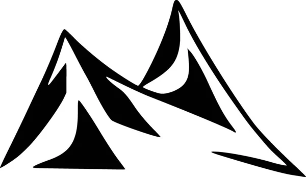 Berggipfel Symbol Auf Weißem Hintergrund — Stockfoto
