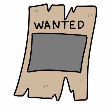 Karalama karikatürü ikon istiyordu. beyaz arkaplanda izole.