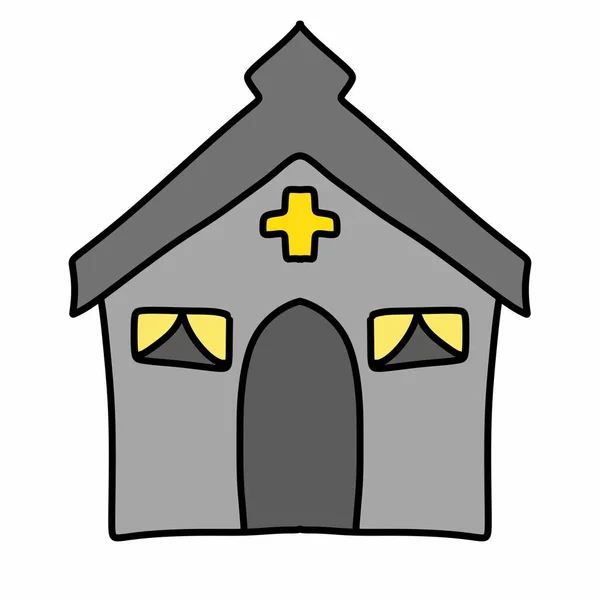 Igreja Ícone Web Ilustração Simples — Fotografia de Stock