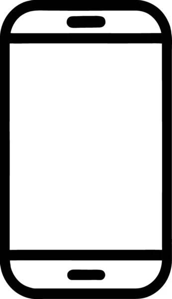 Mobiltelefon Ikon Fehér Háttér Illusztráció — Stock Fotó