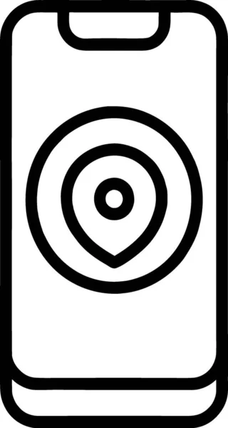Ikona Telefonu Komórkowego Białym Tle Ilustracja — Zdjęcie stockowe