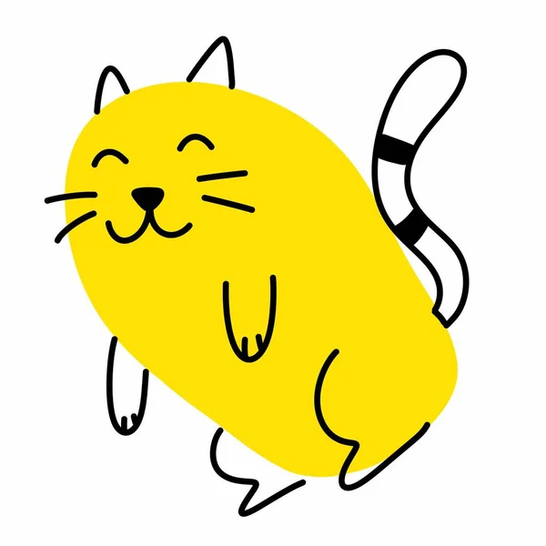 Τέχνη Απεικόνιση Της Γάτας Κινουμένων Σχεδίων — Φωτογραφία Αρχείου