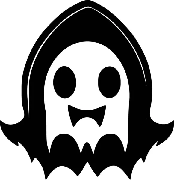 Halloween Fantasma Icono Estilo Sólido —  Fotos de Stock