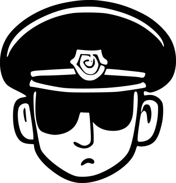 Policial Ícone Oficial Ilustração Simples — Fotografia de Stock