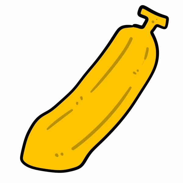Мистецтво Вільно Намальований Мультяшний Банан — стокове фото