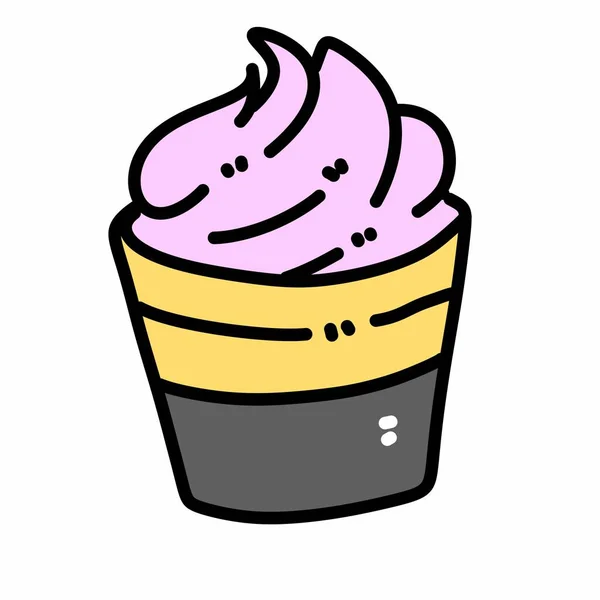 冰淇淋图标颜色轮廓 — 图库照片
