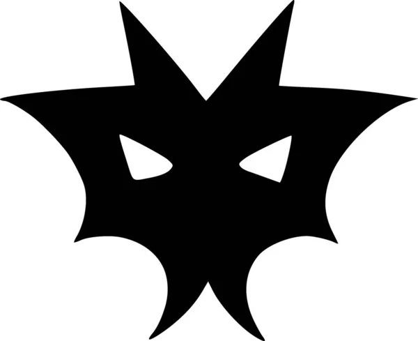 Ασπρόμαυρη Σατανική Μάσκα Εικονογράφηση — Φωτογραφία Αρχείου