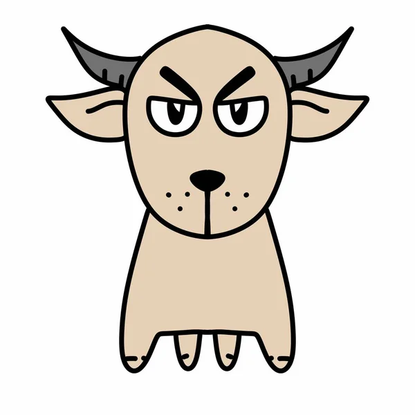 Angry Bull Cartoon Horns — Stock Photo, Image