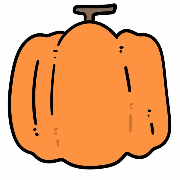 Cartoon Doodle Halloween Pompoen Illustratie — Stockfoto