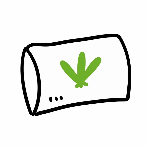 Travesseiro Desenhos Animados Fundo Branco — Fotografia de Stock