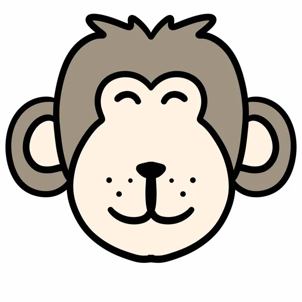 Голова Мавпи Закритими Очима — стокове фото
