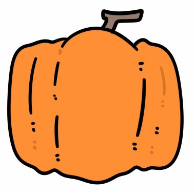 Beyaz arkaplanda balkabağı simgesi. resimleme