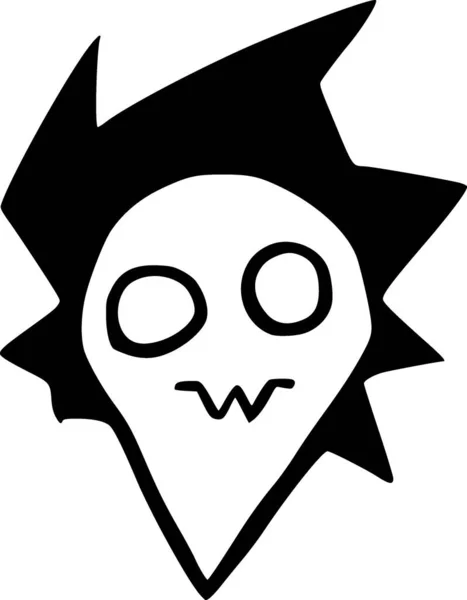Cute Ghost Face Cartoon Icon Design Illustration — Stock Photo, Image