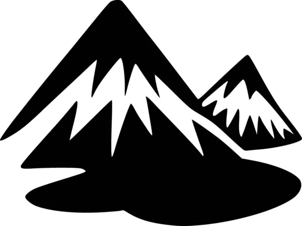 Κάμπινγκ Περιπέτεια Βουνό Εικονίδιο Κινουμένων Σχεδίων Λευκό Φόντο — Φωτογραφία Αρχείου