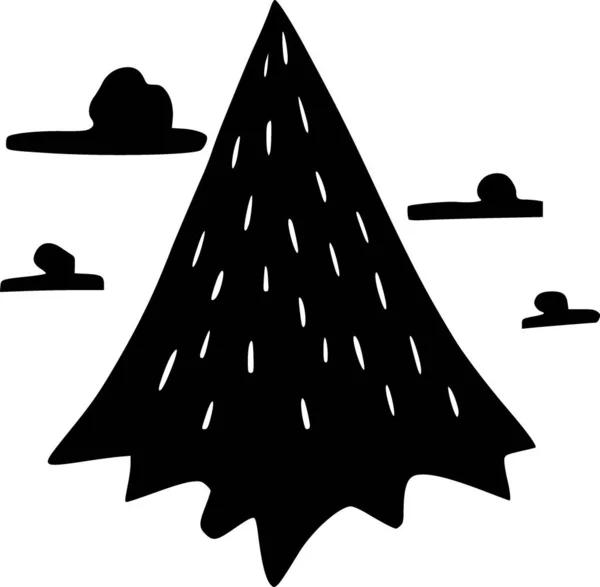 Camping Adventure Mountain Icon Cartoon White Background — Stock Photo, Image