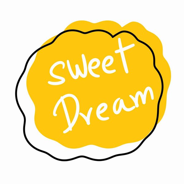 Dulce Sueños Ilustración Manuscrita Sobre Fondo Blanco — Foto de Stock