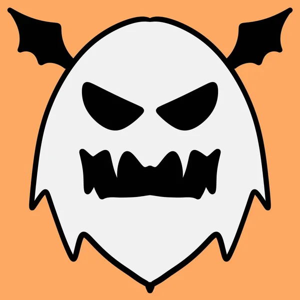 Icono Halloween Con Fondo Dibujos Animados — Foto de Stock