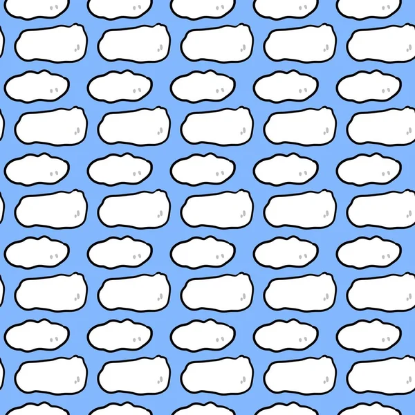 Seamless Pattern Clouds Cartoon — Stock Photo, Image