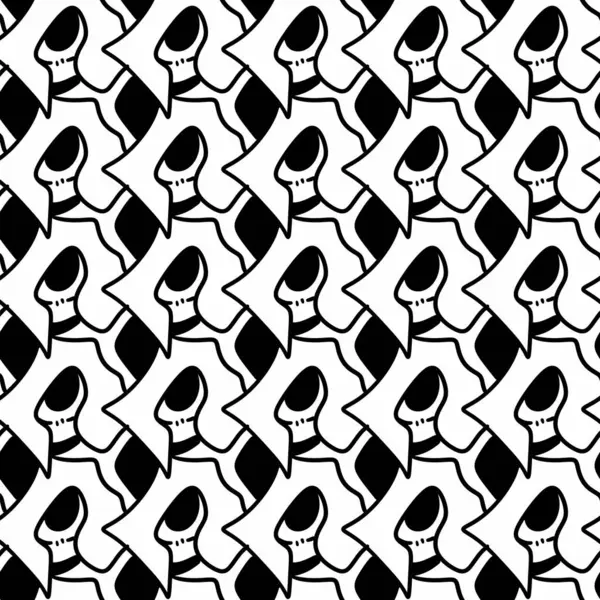 Zwart Wit Geometrisch Naadloos Patroon Lijnachtergrond Abstracte Achtergrond Illustratie — Stockfoto