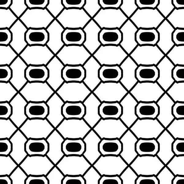 Abstract Geometric Seamless Black White Pattern — Stock Photo, Image