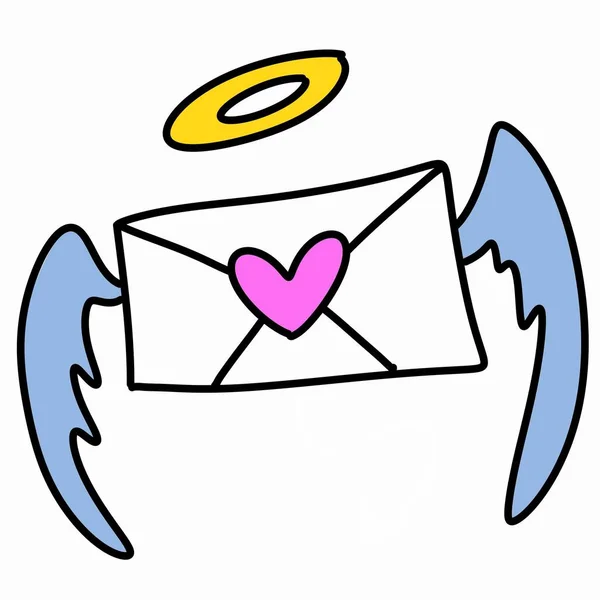 Illustratie Van Een Brief Voor Valentijnsdag — Stockfoto