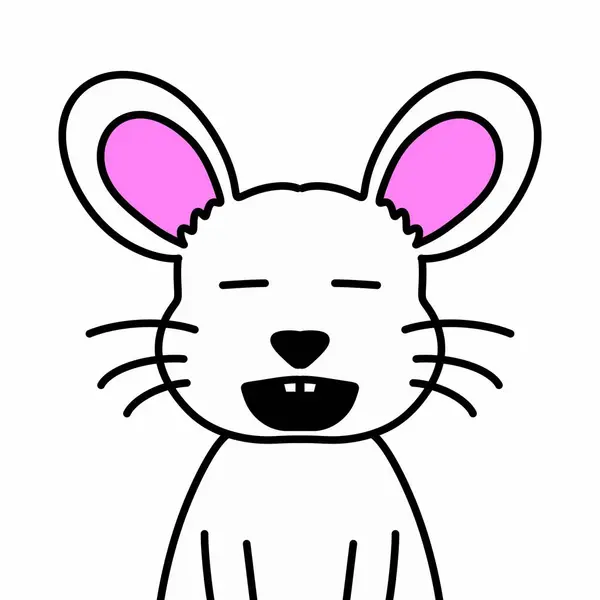 Umění Roztomilý Malý Znak Myši — Stock fotografie