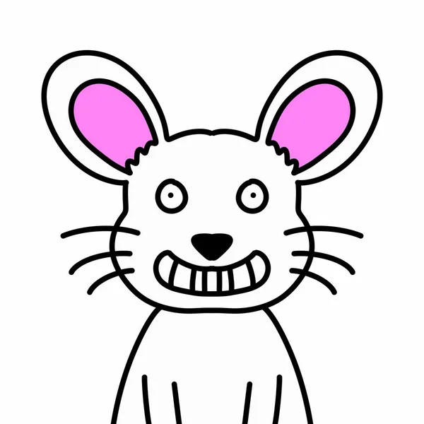 艺术可爱的小老鼠角色 — 图库照片