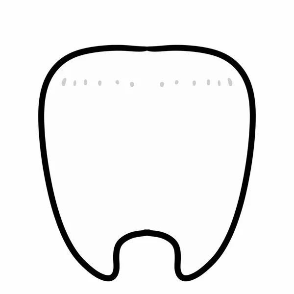 Значок Зуба Белом Фоне Иллюстрация — стоковое фото