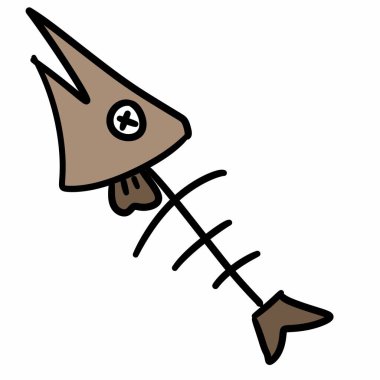 balık simgesi, basit tasarım illüstrasyonu