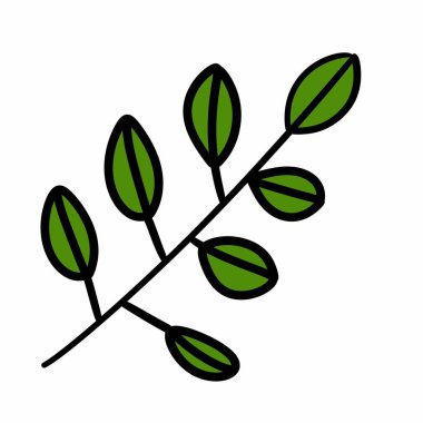 Yapraklar dal doğa ikonu vektör illüstrasyon tasarımı