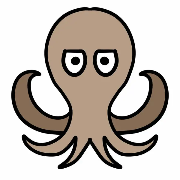 Ikona Chobotnice Styl Osnovy — Stock fotografie