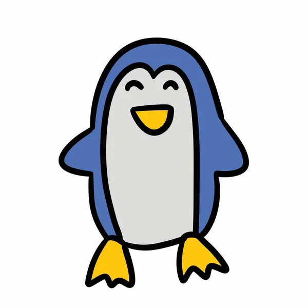 penguin cartoon icon isolated illustration design