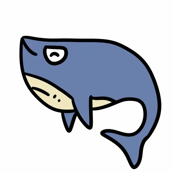 cute and funny whale character