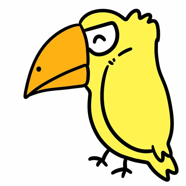 Kreslený Kreslený Papoušek Pták — Stock fotografie