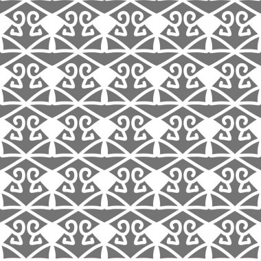 Siyah beyaz süslemeli kusursuz desen