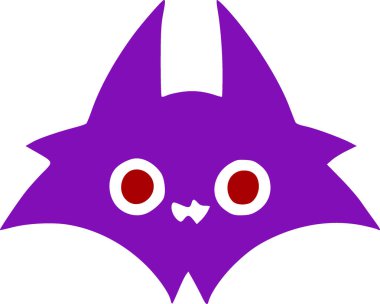 resim yarasa simgesi web renk illüstrasyonu