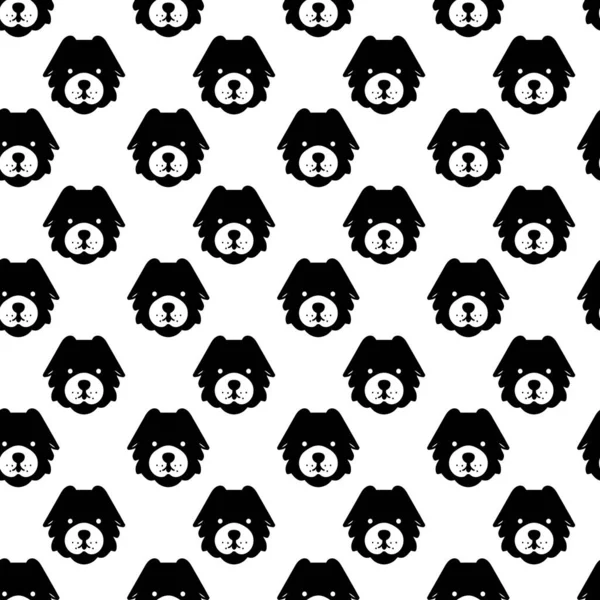 Dog Head Pattern Background Illustration Design Seamless Pattern — Stock Photo, Image